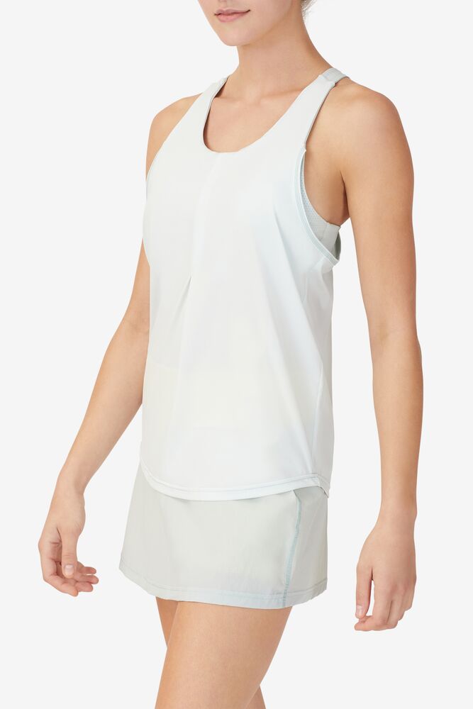 Fila Tie Breaker Double Layer Racerback Tank 394 Morning Mist / Sunshine | VHSZ29345