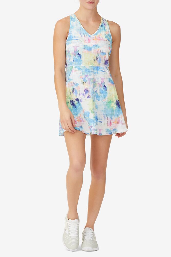 Fila Tie Breaker Dress 101 Tie Dye Print | UQBF68514