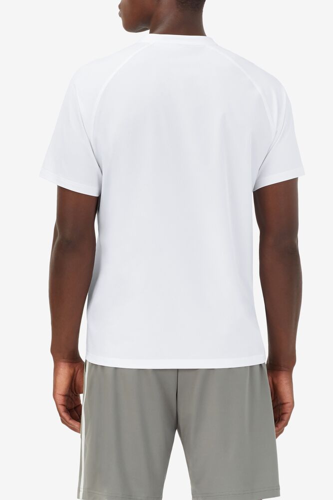 Fila Tie Breaker Short Sleeve Henley Blancas Blancas | ASZY89765