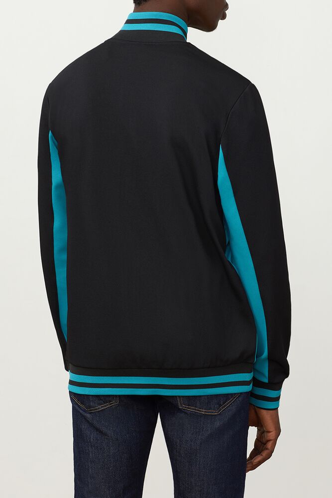 Fila Tiebreaker Track Jacket Bbay/Blk/Grpj | EBKN72068