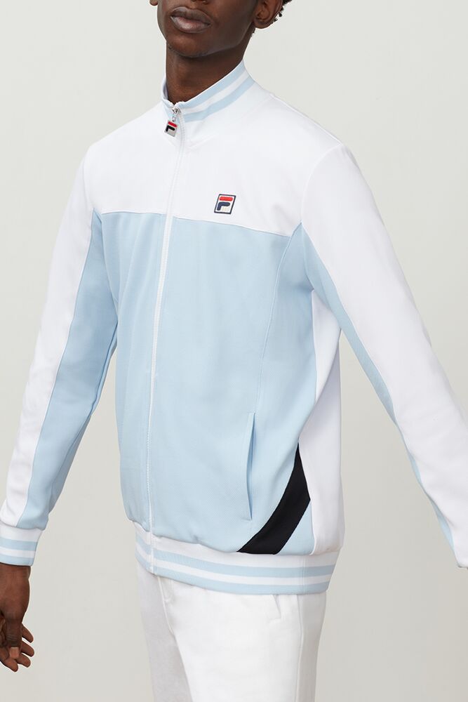 Fila Tiebreaker Track Jacket Cblu/Wht/Blk | ZNLW30472