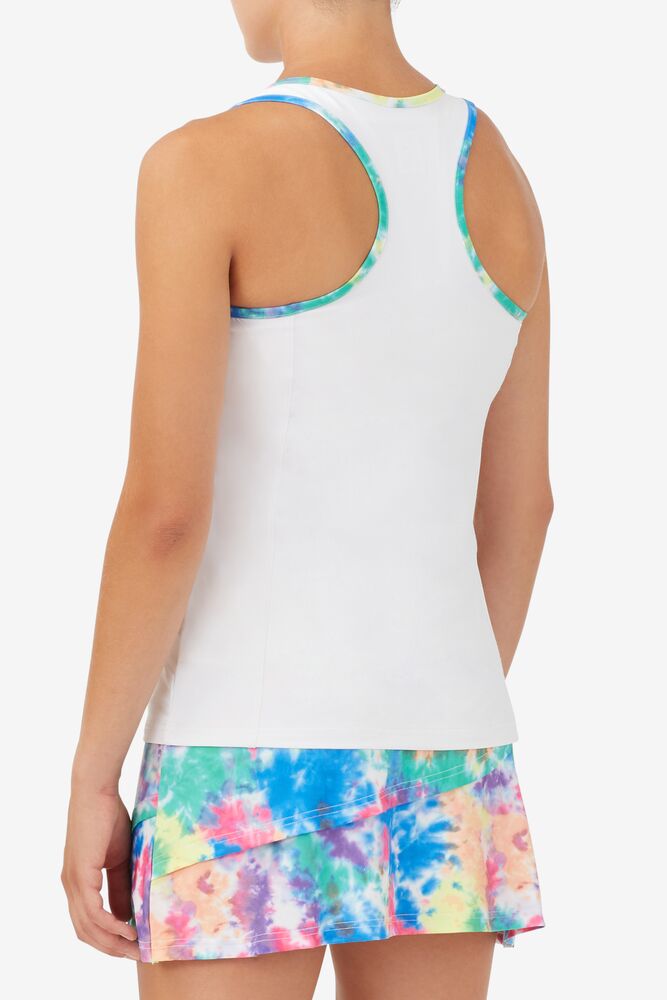 Fila Top Spin Tie Dye Racerback Tank Blancas | GRCW53840