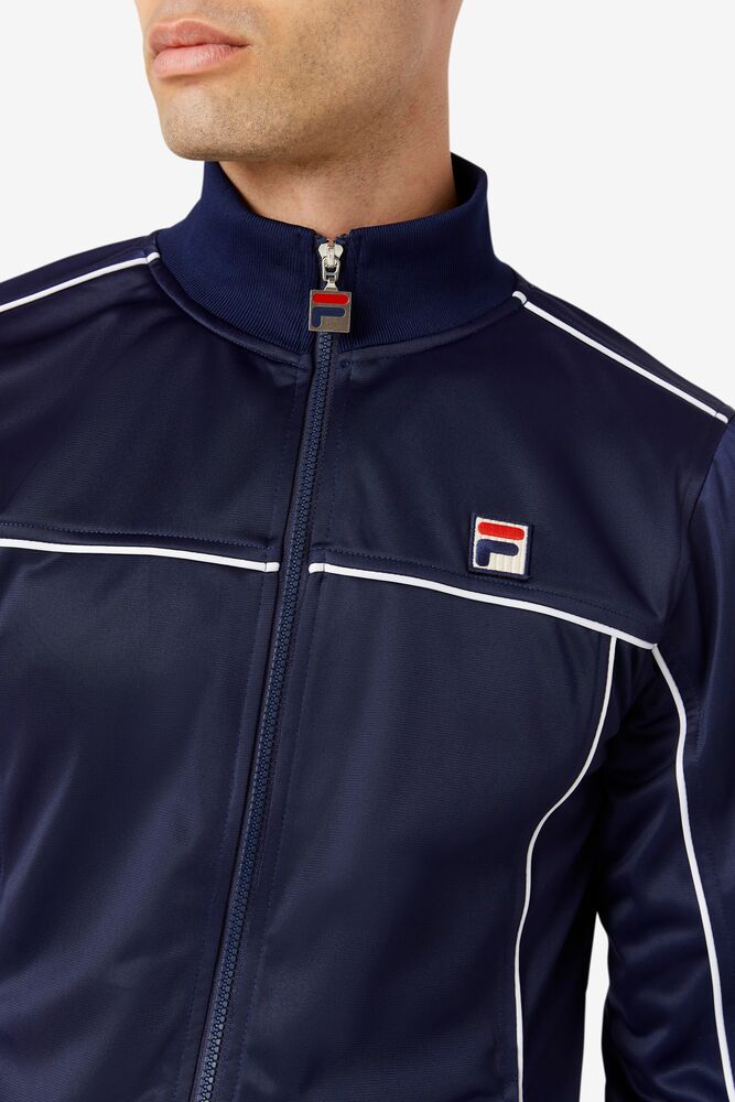 Fila Tricot Track Jacket 410 Peacoat | QVNF21605