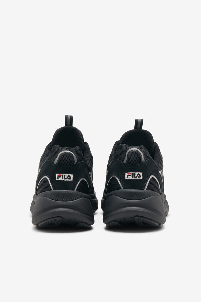 Fila Trigate Plus Sneakers Negras Azul Marino Plateadas | DUHY65970