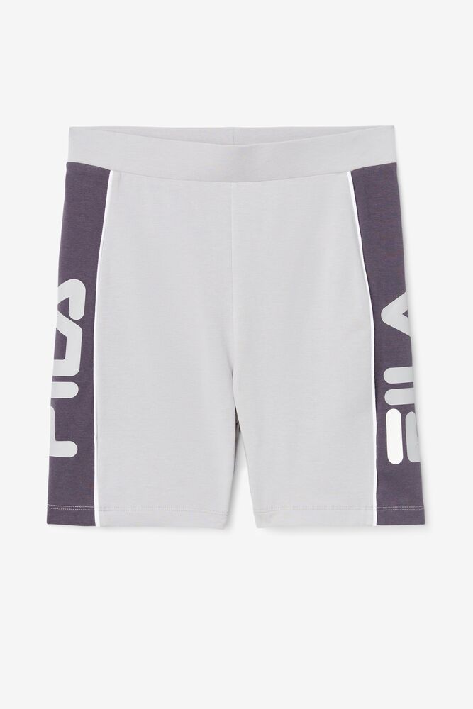 Fila Trina Bike Short Plateadas Blancas | OZJD07386