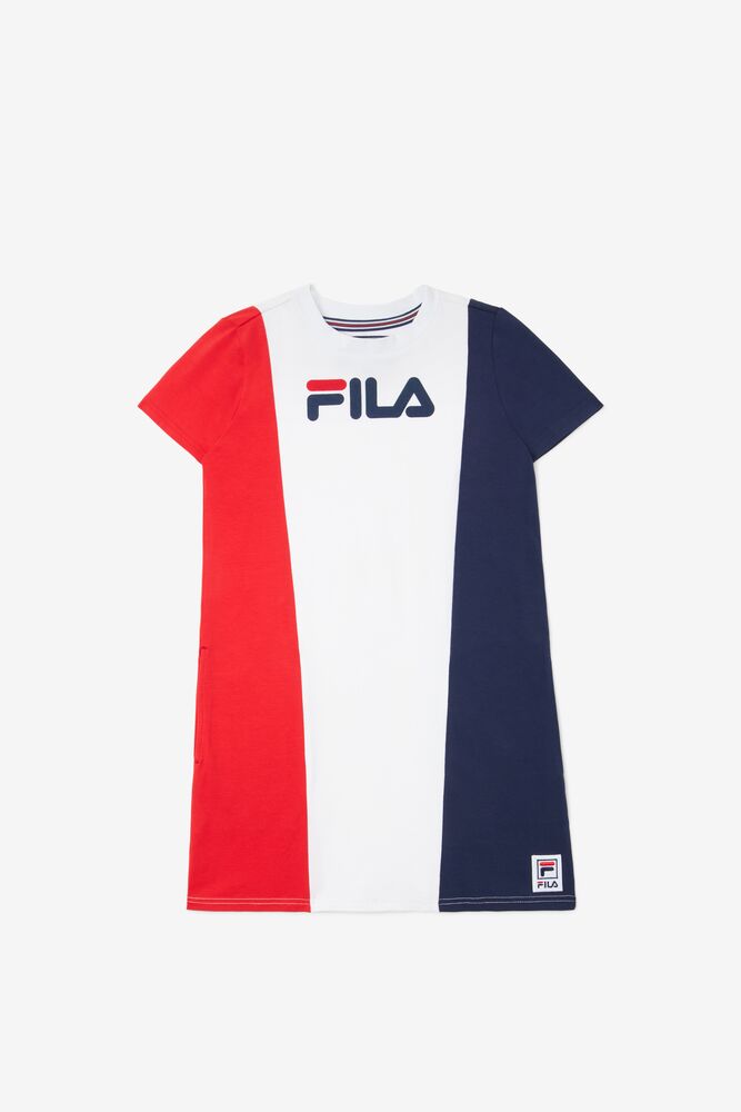 Fila T-shirt Dress Azul Marino | WBTJ59743