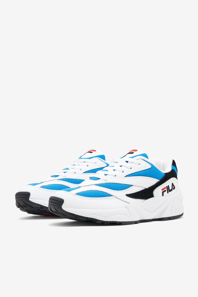 Fila V94m Tennis Shoes Wht/Eblu/Blk | FNZC50128