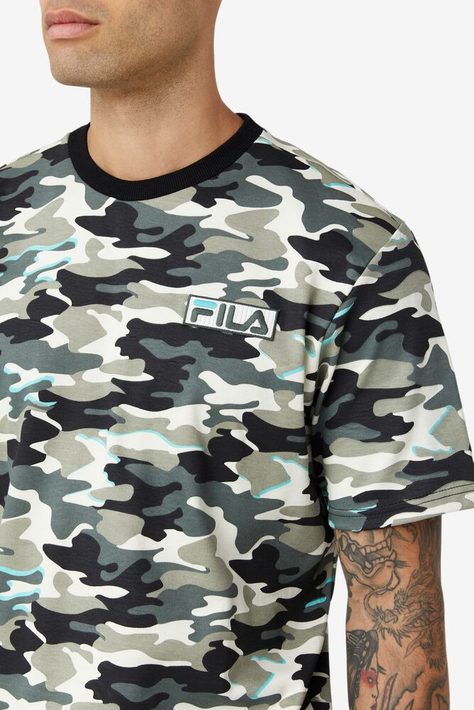 Fila Valentine Camo Tee Negras | PJCB42135