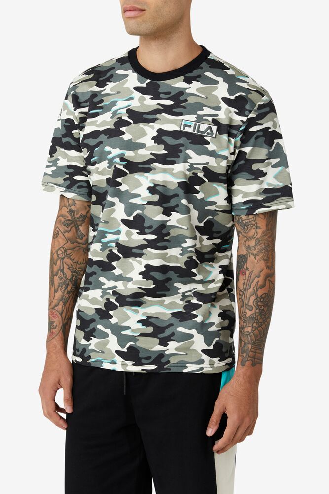 Fila Valentine Camo Tee Negras | PJCB42135