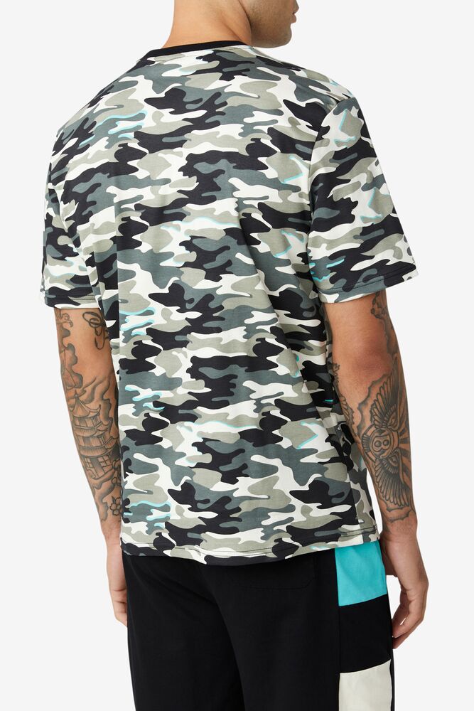 Fila Valentine Camo Tee Negras | PJCB42135