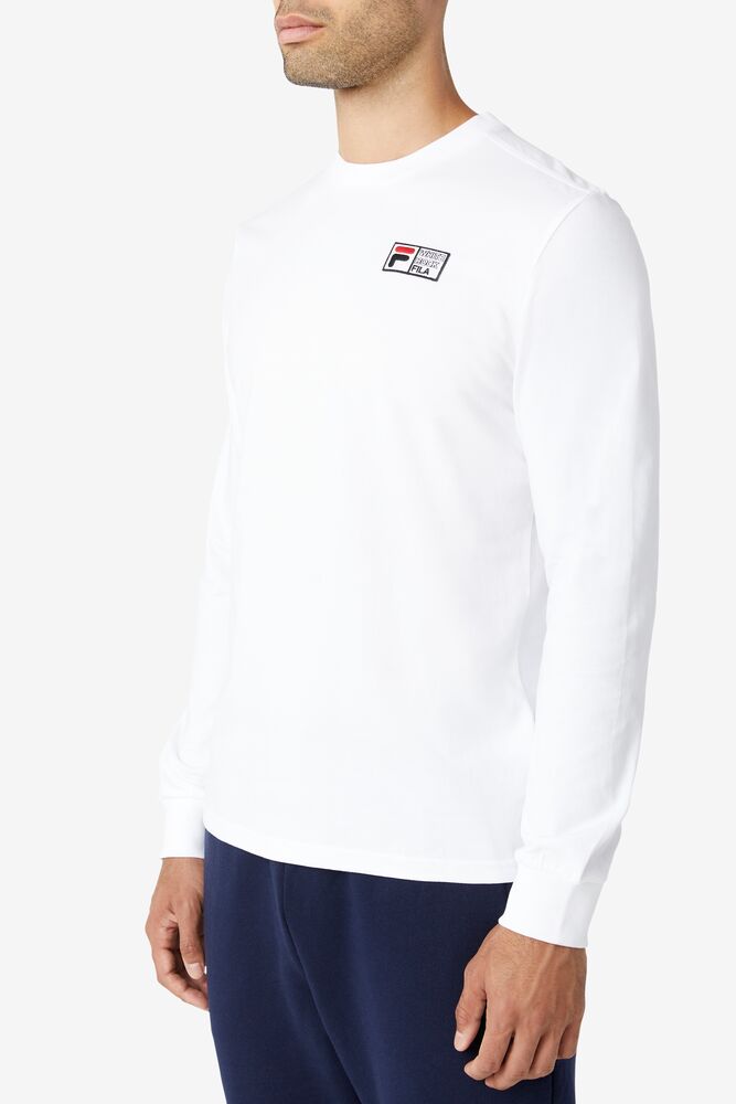 Fila Vesuvius Long Sleeve Tee Blancas Negras Rojas | JHGT13562