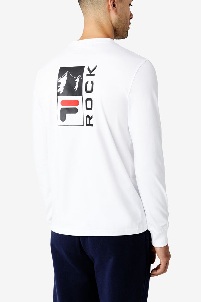 Fila Vesuvius Long Sleeve Tee Blancas Negras Rojas | JHGT13562