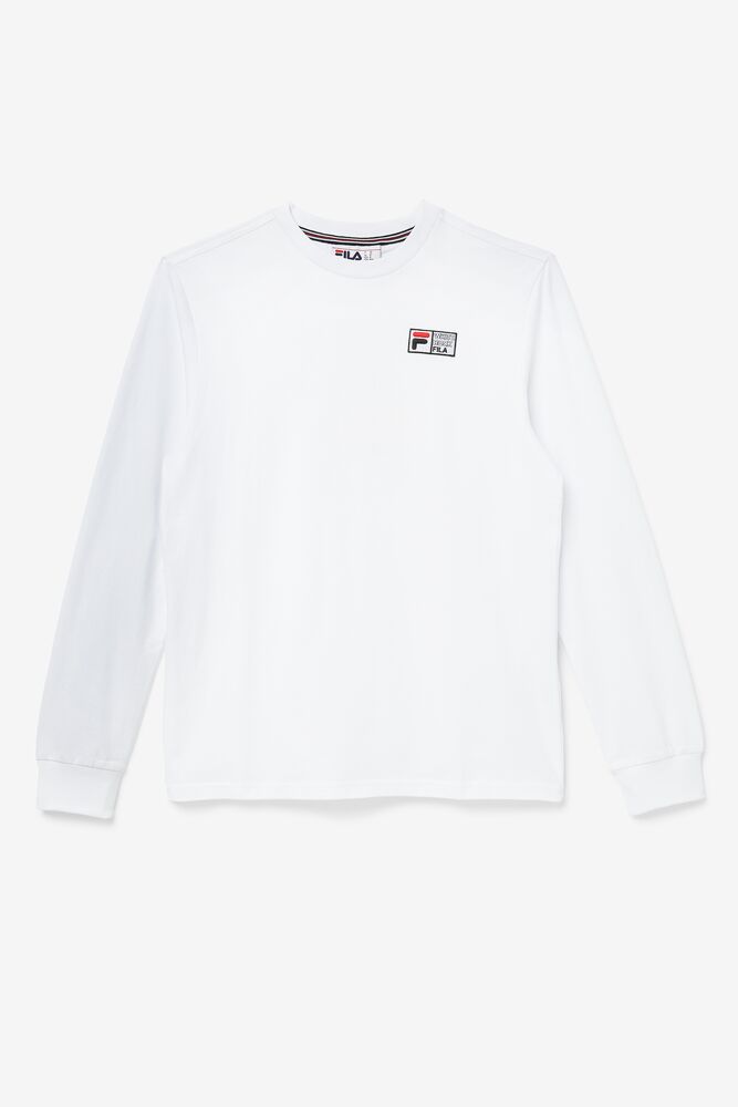 Fila Vesuvius Long Sleeve Tee Blancas Negras Rojas | JHGT13562