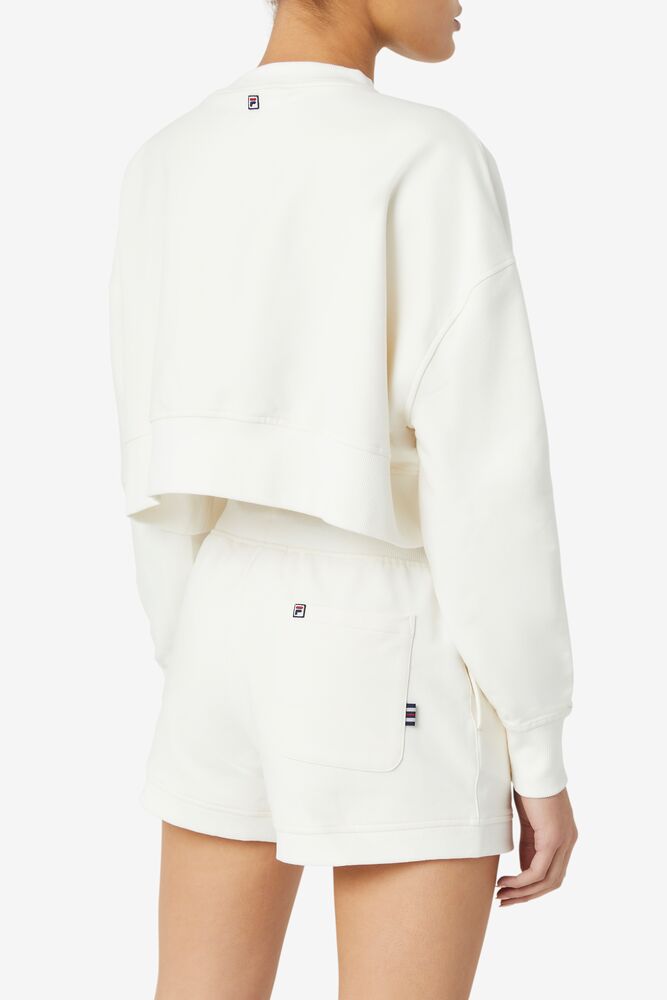 Fila Vitalia Cropped Crew Blancas | GHKX71395