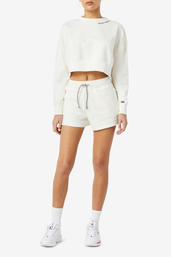 Fila Vitalia Cropped Crew Blancas | GHKX71395