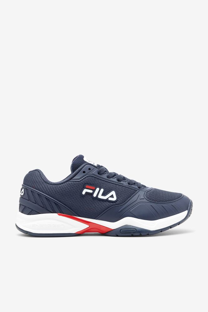 Fila Volley Zone Tennis Shoes Azul Marino Rojas Blancas | NBUC16854