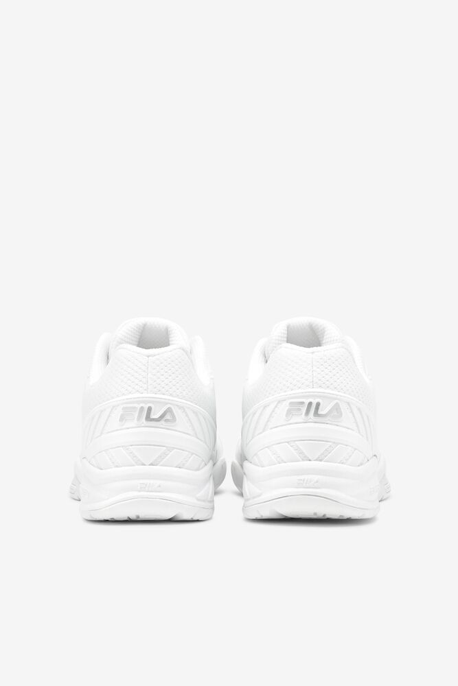 Fila Volley Zone Tennis Shoes Blancas Plateadas Blancas | RUKO19042