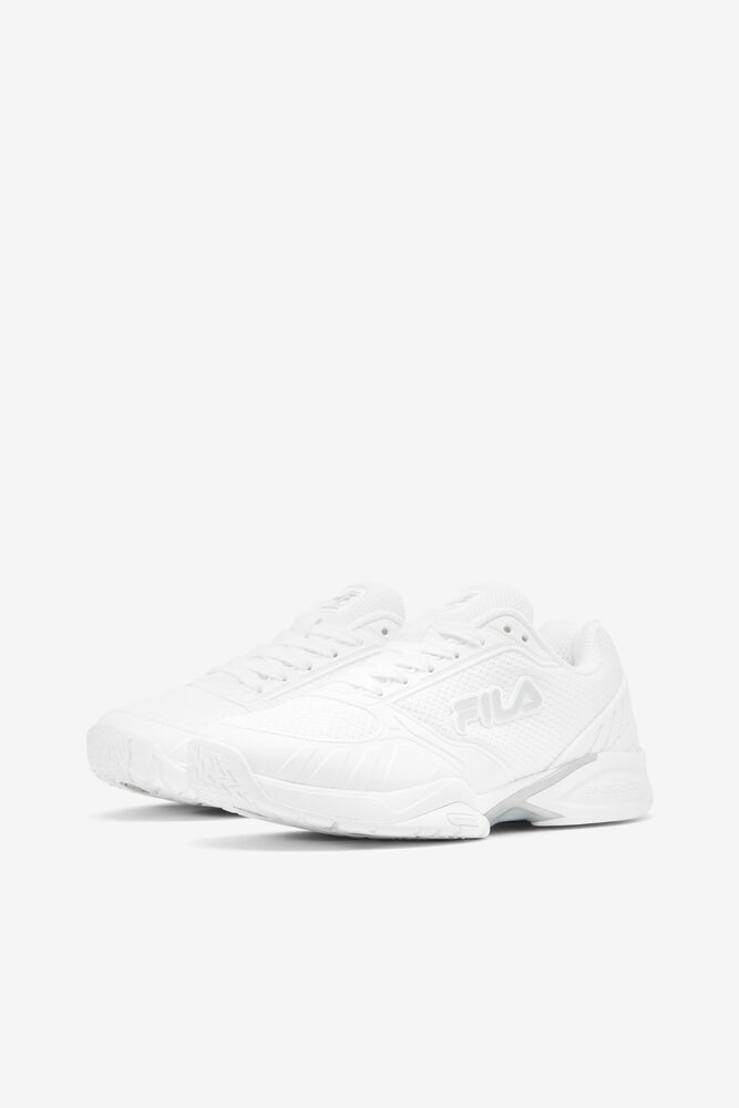 Fila Volley Zone Tennis Shoes Wht/Msil/Wht | GKUB23048