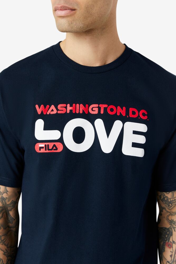 Fila Washington D.C. Love Tee 410 Peacoat | MNYH02159