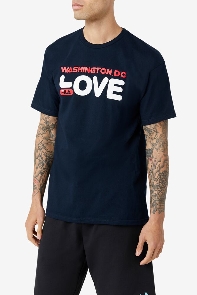 Fila Washington D.C. Love Tee 410 Peacoat | MNYH02159