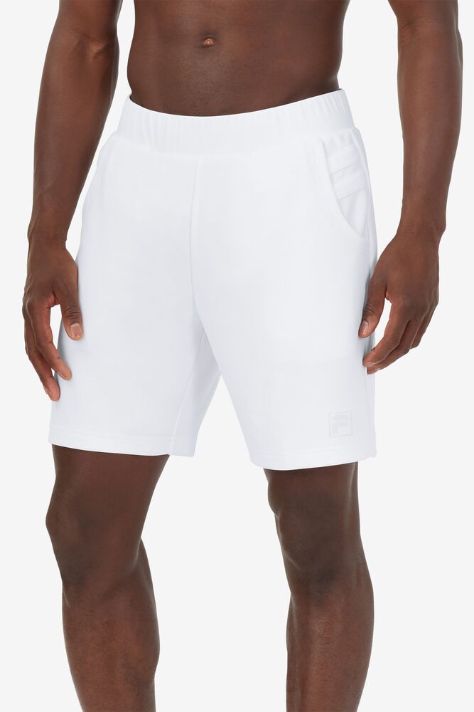 Fila White Line Short Blancas | UWOZ93804