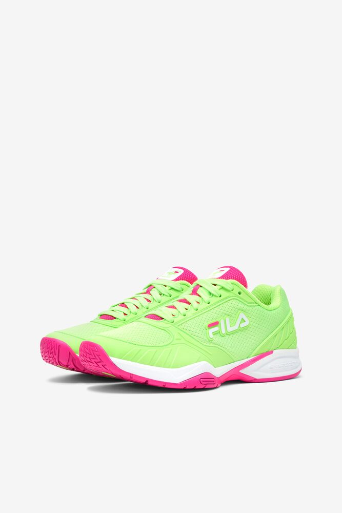 Fila Women’S Volley Zone Tennis Shoes Verde Blancas Rosas | RGCP89650