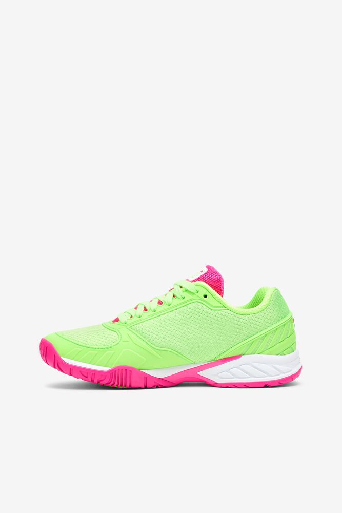 Fila Women’S Volley Zone Tennis Shoes Verde Blancas Rosas | RGCP89650