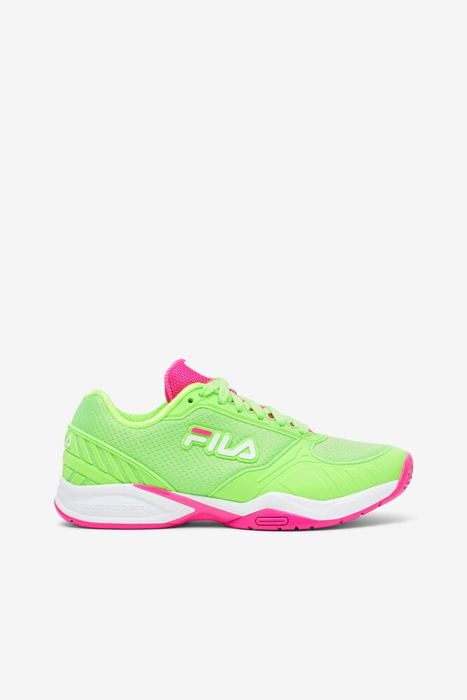 Fila Women’S Volley Zone Tennis Shoes Verde Blancas Rosas | RGCP89650