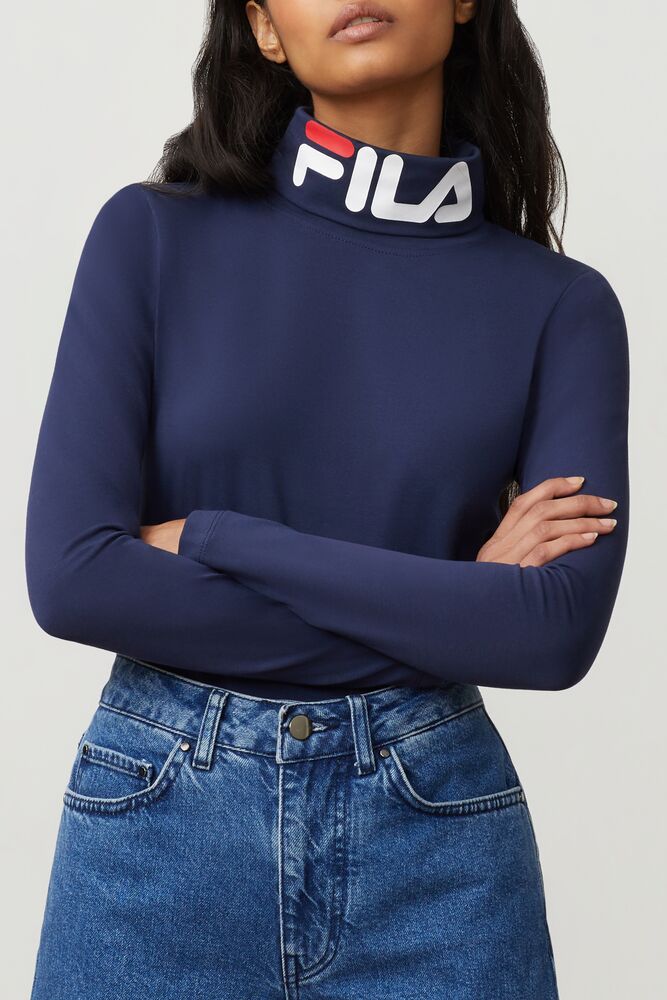 Fila Yvette Turtleneck Peac/Wht/Cred | KFMQ46291