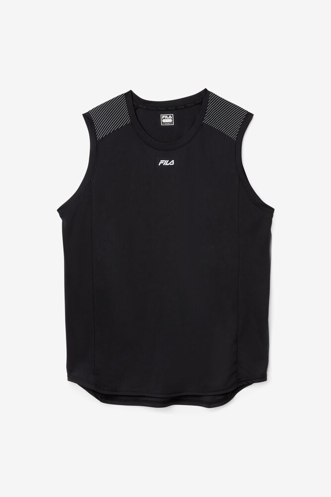 Fila Zain Tank Negras Plateadas | QAWO04653