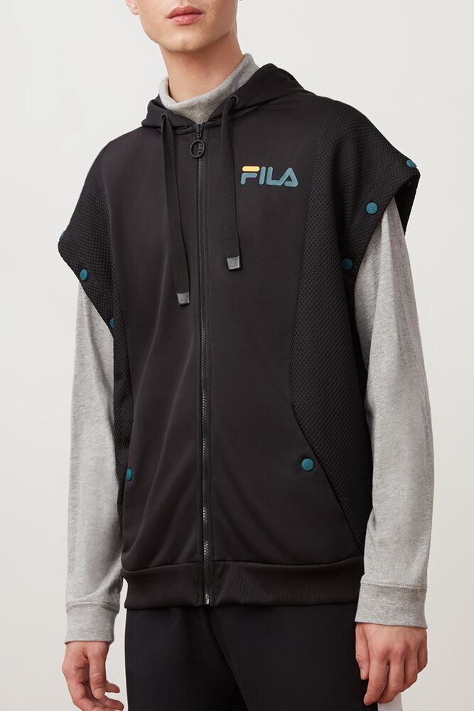 Fila Zee Snap Off Sleeve Jacket Negras | ODHC12340