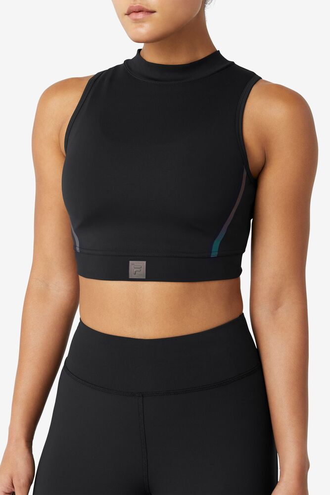 Fila Zola Crop Top Negras | AUCI15806